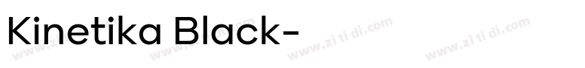 Kinetika Black字体转换